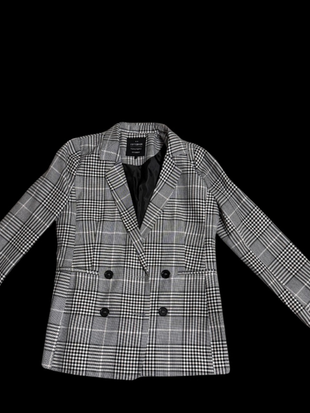 Cotton On Women's Grey and Black Tailored-jackets